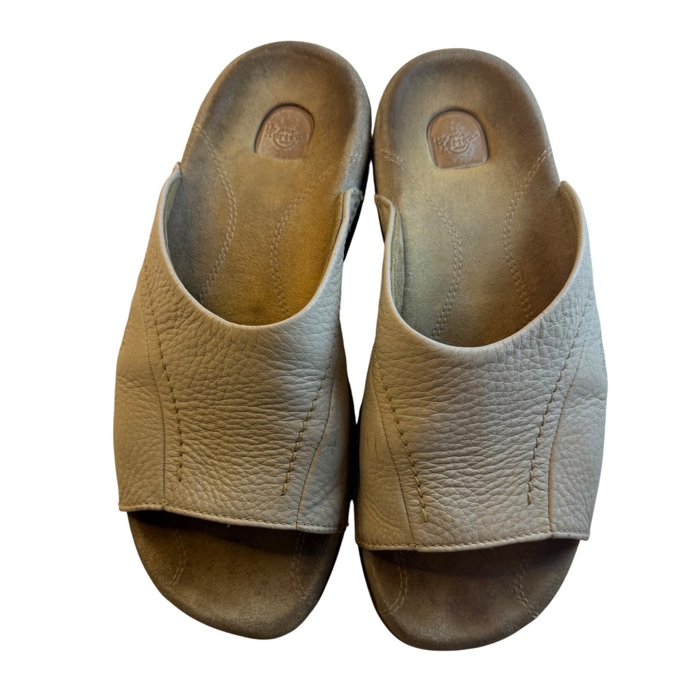 Dr. Martens Tan Leather Slide Sandals